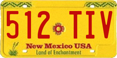 NM license plate 512TIV