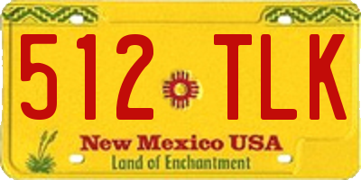 NM license plate 512TLK
