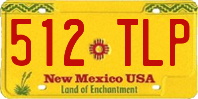 NM license plate 512TLP
