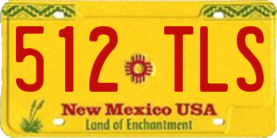 NM license plate 512TLS