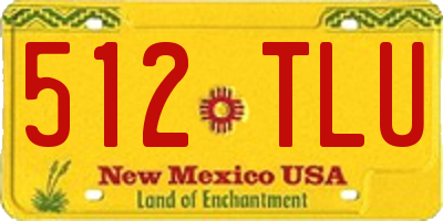 NM license plate 512TLU