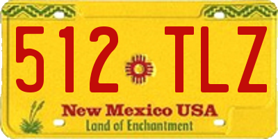 NM license plate 512TLZ