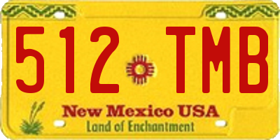 NM license plate 512TMB