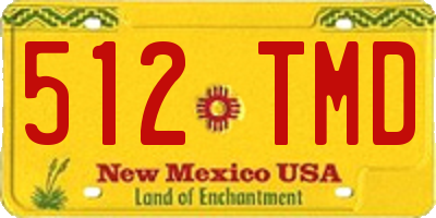 NM license plate 512TMD