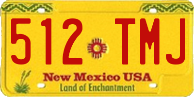 NM license plate 512TMJ