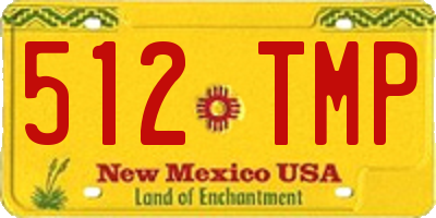 NM license plate 512TMP