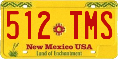 NM license plate 512TMS