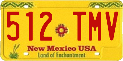 NM license plate 512TMV