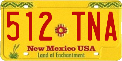 NM license plate 512TNA