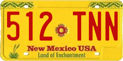 NM license plate 512TNN