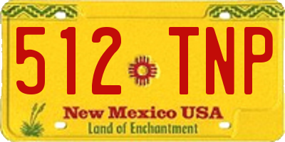 NM license plate 512TNP