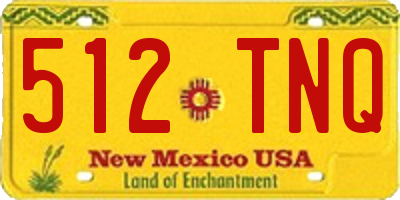NM license plate 512TNQ