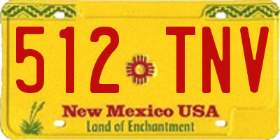 NM license plate 512TNV
