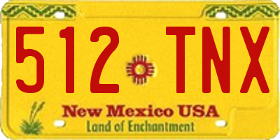 NM license plate 512TNX