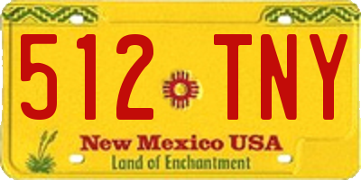 NM license plate 512TNY