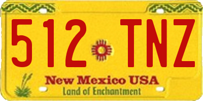 NM license plate 512TNZ