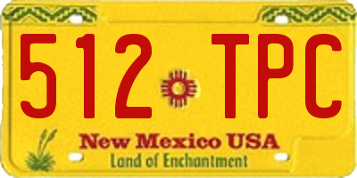 NM license plate 512TPC