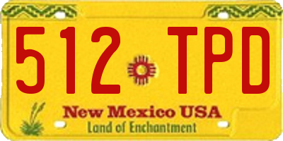 NM license plate 512TPD