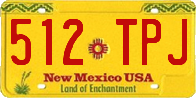 NM license plate 512TPJ