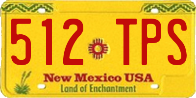 NM license plate 512TPS