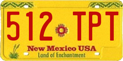 NM license plate 512TPT