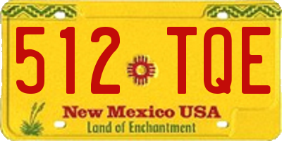 NM license plate 512TQE