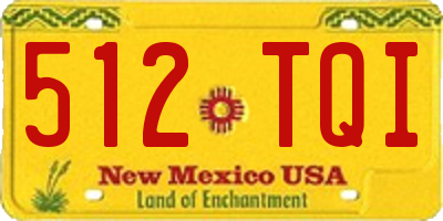 NM license plate 512TQI