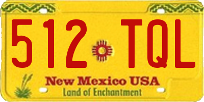 NM license plate 512TQL