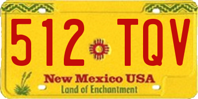 NM license plate 512TQV