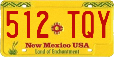 NM license plate 512TQY