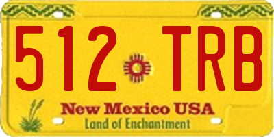 NM license plate 512TRB