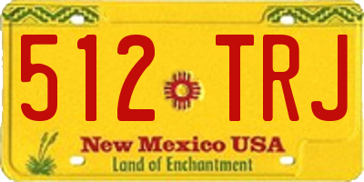 NM license plate 512TRJ