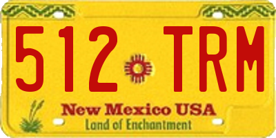 NM license plate 512TRM