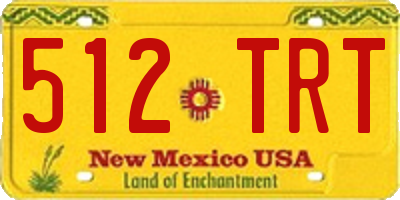 NM license plate 512TRT