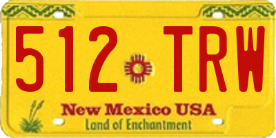 NM license plate 512TRW