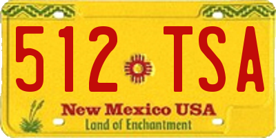 NM license plate 512TSA