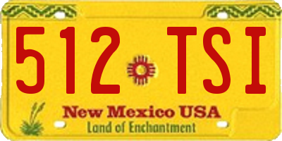 NM license plate 512TSI