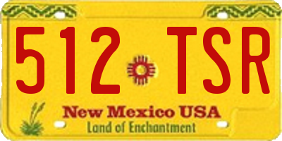 NM license plate 512TSR