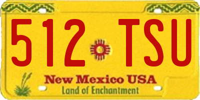 NM license plate 512TSU