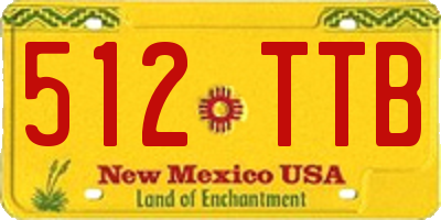 NM license plate 512TTB