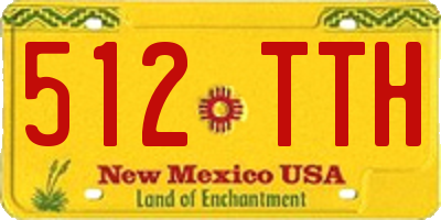NM license plate 512TTH