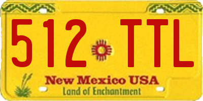 NM license plate 512TTL