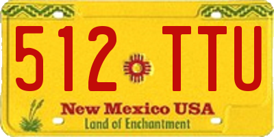NM license plate 512TTU