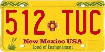NM license plate 512TUC