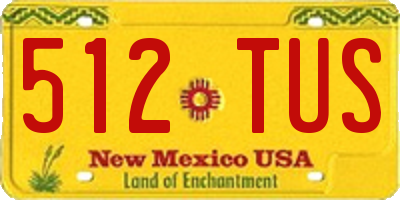 NM license plate 512TUS