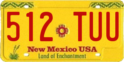 NM license plate 512TUU