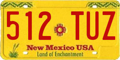 NM license plate 512TUZ