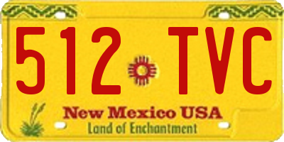 NM license plate 512TVC