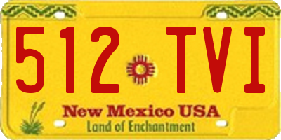 NM license plate 512TVI
