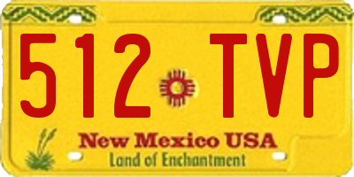 NM license plate 512TVP